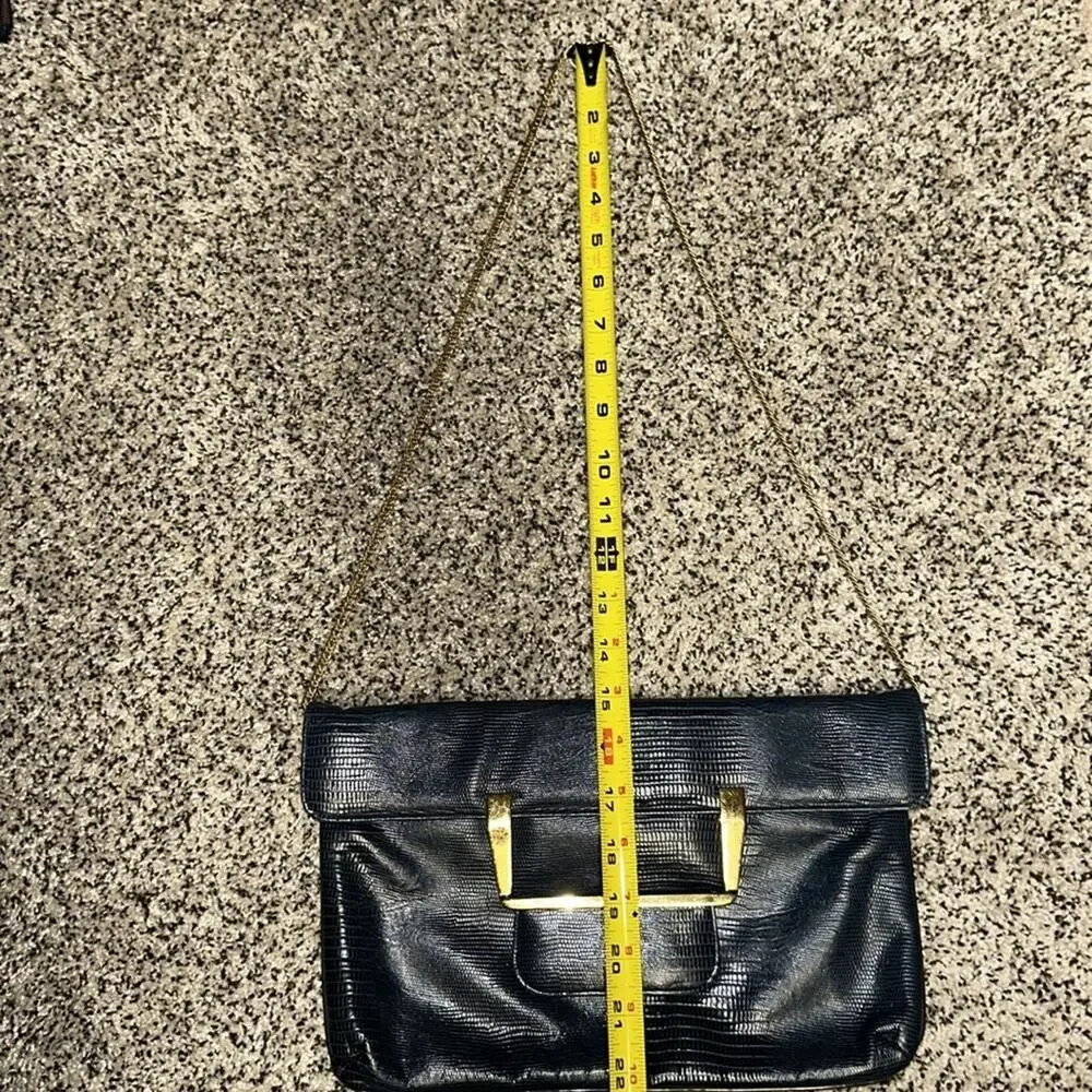 Gorgeous Vintage HILF Navy Handbag